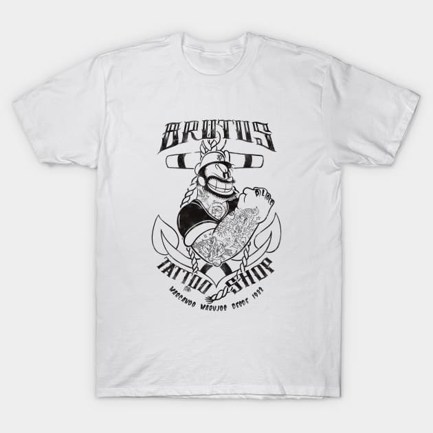 Brutus Tatttoo Shop T-Shirt by opippi